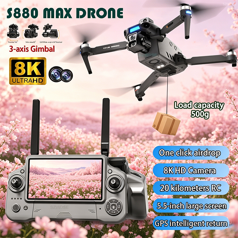 2026 New 8K Dual Camera Drone - Rc Helicopter Electric ulasan dan harga