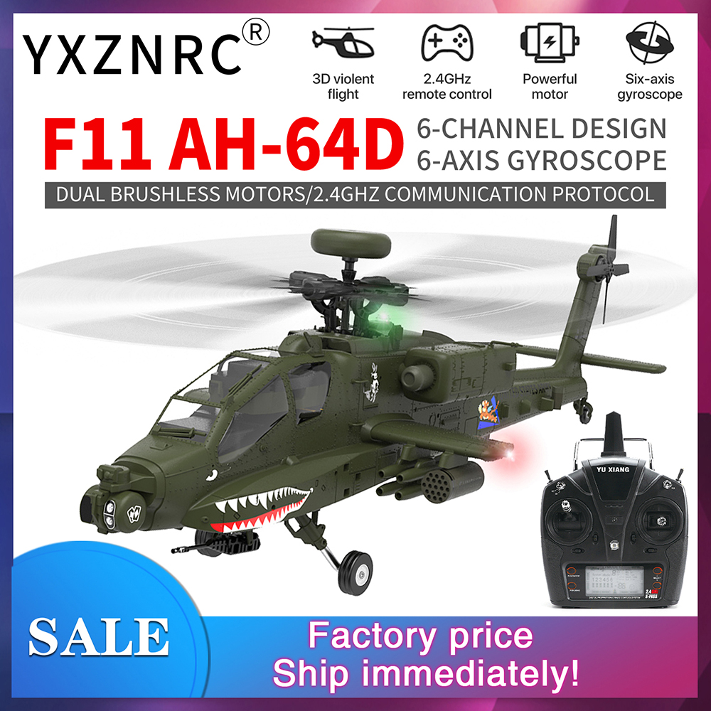 YXZNRC F11 AH-64D Apache RC He - Rc Helicopter Gyro ulasan dan harga