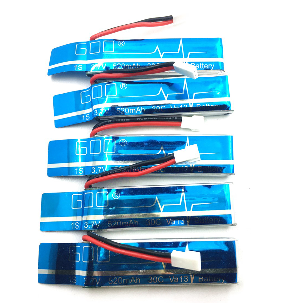 5PCS 3.7V 520mAh 30C Upgraded  - Rc Helicopter Coaxial ulasan dan harga