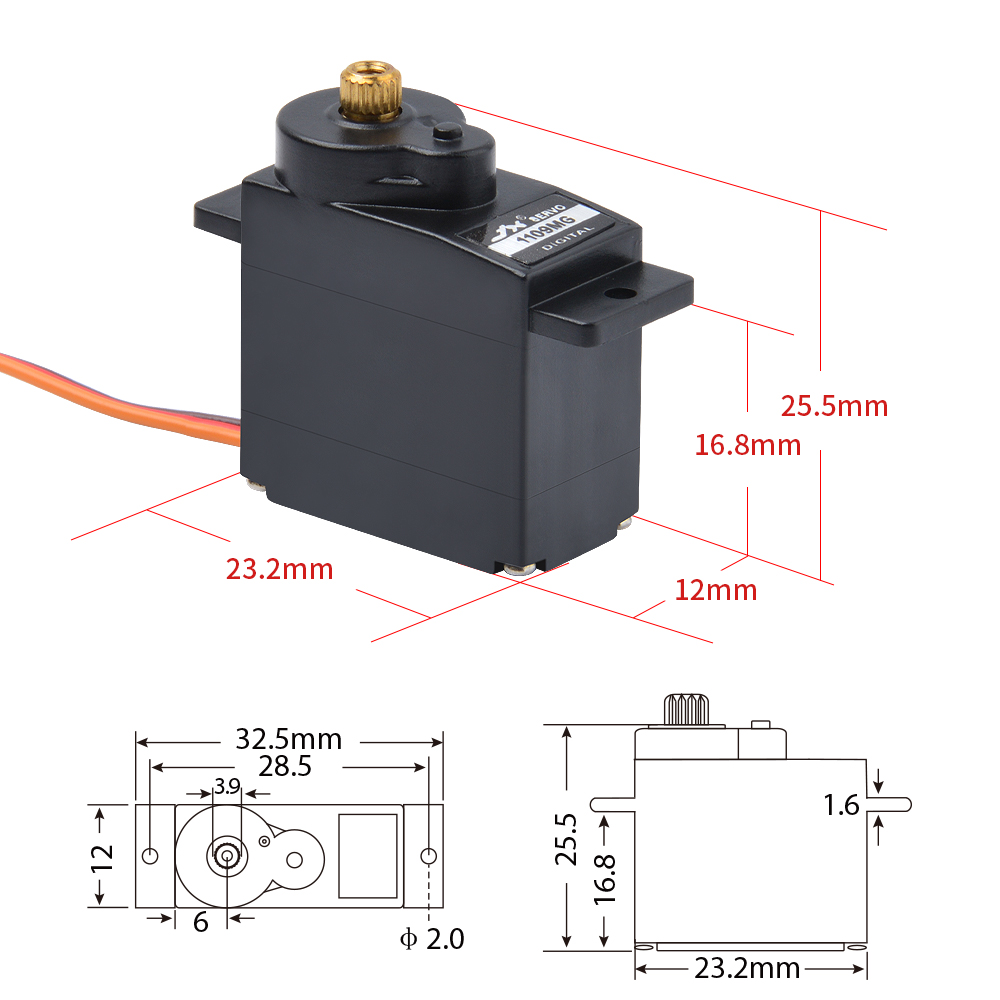 1/2/4 PCS JX Servo PDI-1109MG  - Rc Helicopter Mini ulasan dan harga