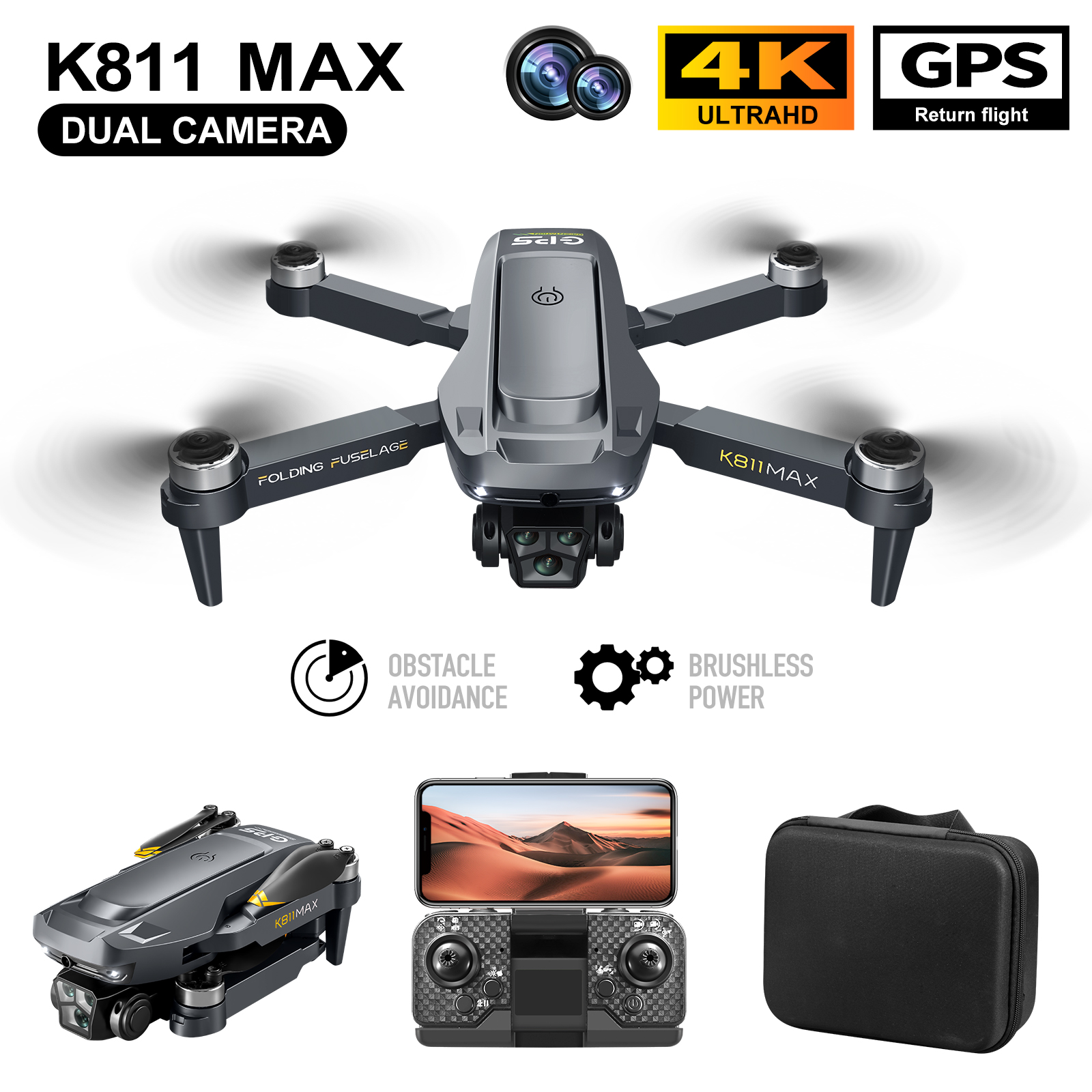 K811MAX Quadcopter Drone: Brus - Rc Helicopter Case ulasan dan harga