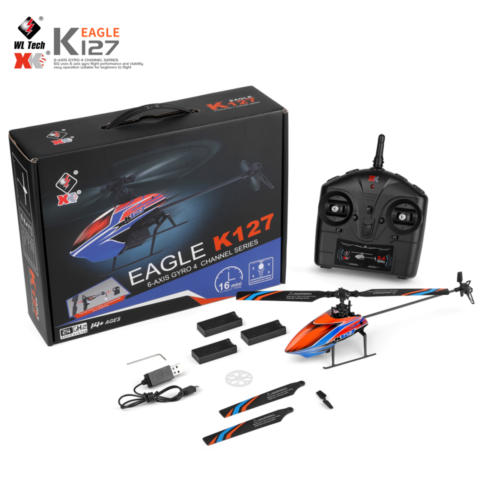 WLtoys XK K127 4CH 6-axis Gyro - Rc Helicopter Gyro ulasan dan harga